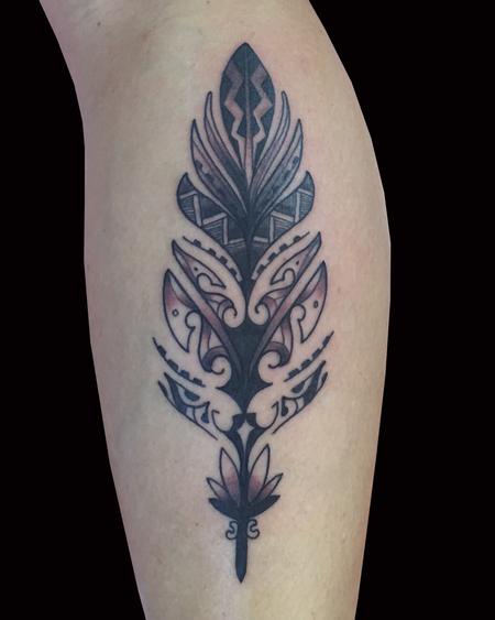 Tattoos - Polynesian Feather - 126344